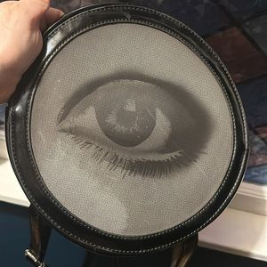 Holographic eye mini backpack
